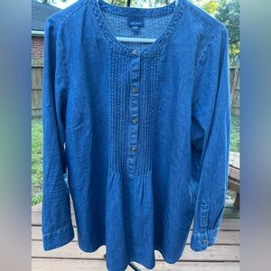 J. Jill Blue Denim Shirt